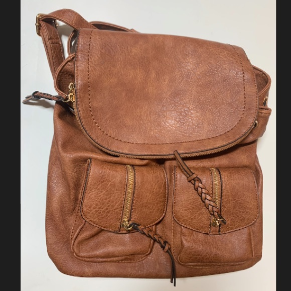 emery faux leather backpack